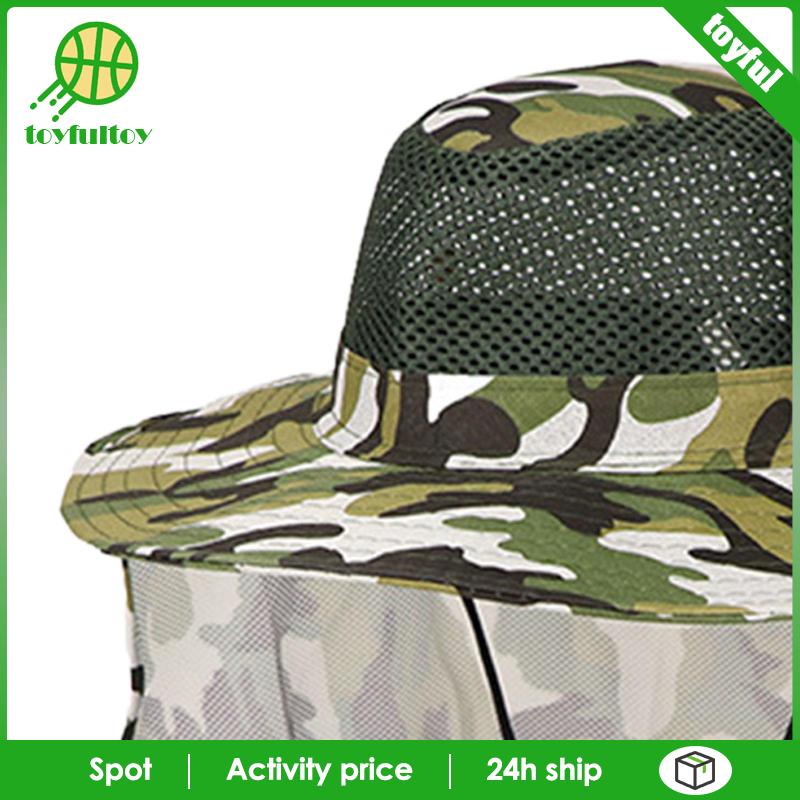 Mũ Rộng Vành Chống Nắng / Gió Có Tấm Che Cổ Dùng Leo Núi / Câu Cá Tiện Dụng Cho Nam