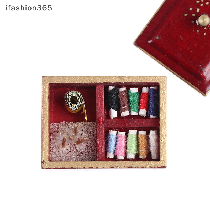 Hộp Dụng Cụ May Vá mini 1: 12 Cho Nhà Búp Bê ifashion365