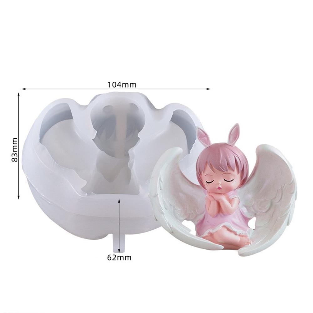 Khuôn Silicone Làm Nến Thơm Hình Cánh Thiên Thần 3D DIY Trang Trí Nhà Cửa