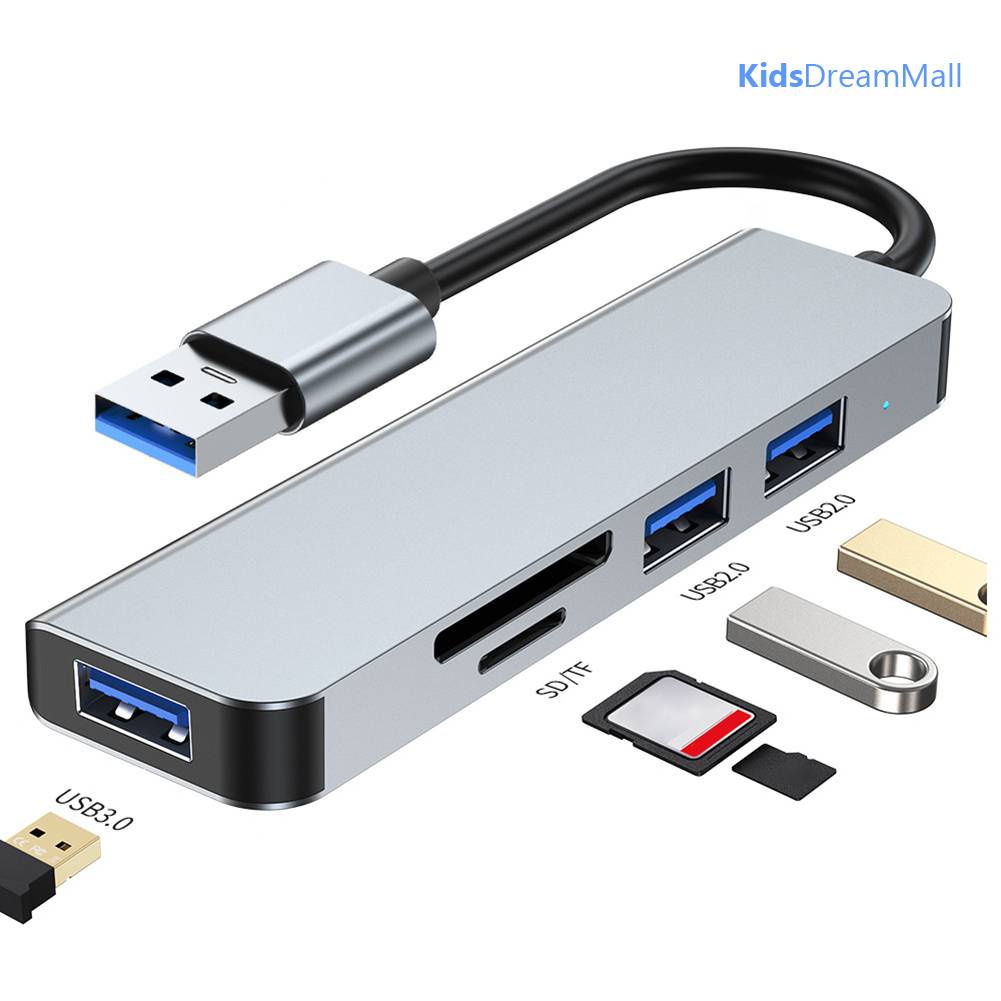 Bộ Hub USB 3.0 5 Trong 1 Hỗ Trợ TF / PD Cho Laptop