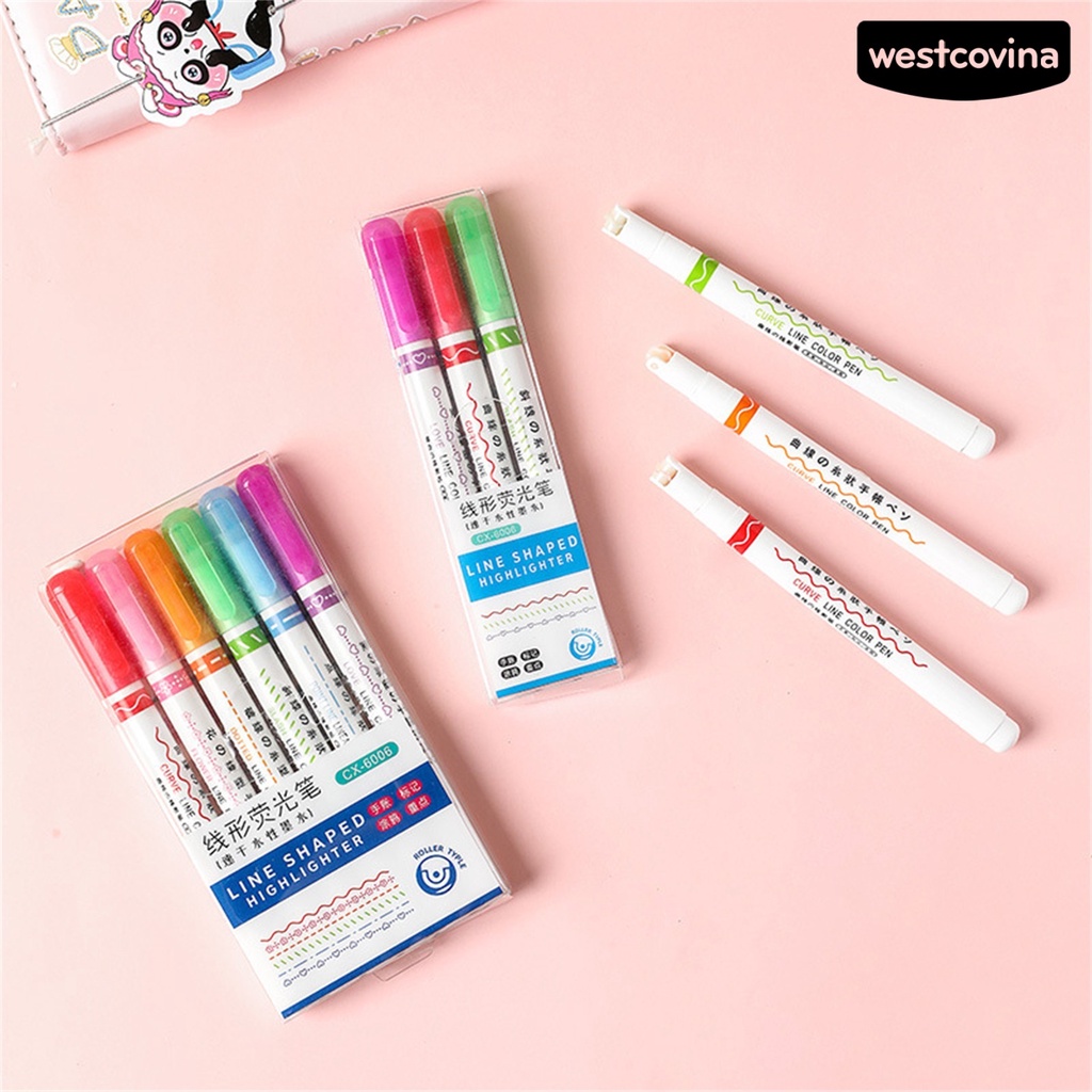 [WSTN]✎Set 6 Bút Kẻ Mắt Nhanh Khô Nhiều Màu Sắc