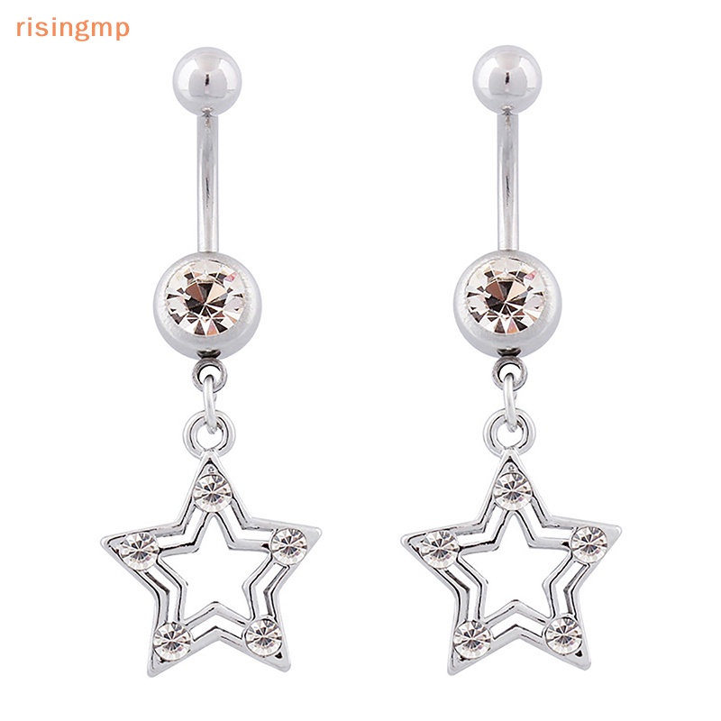 Khuyên Rốn Bằng Thép Không Gỉ Đính Đá Hình Ngôi Sao Thời Trang Cho Nữ