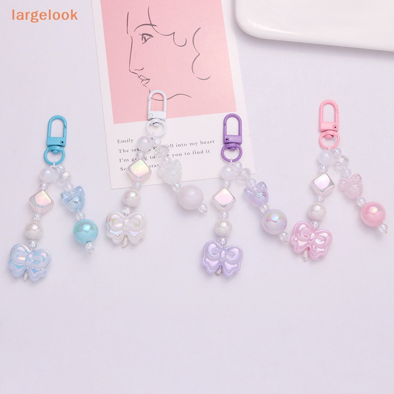 Móc Khóa Hình Nơ Bằng Acrylic Mạ Màu Dễ Thương Thời Trang