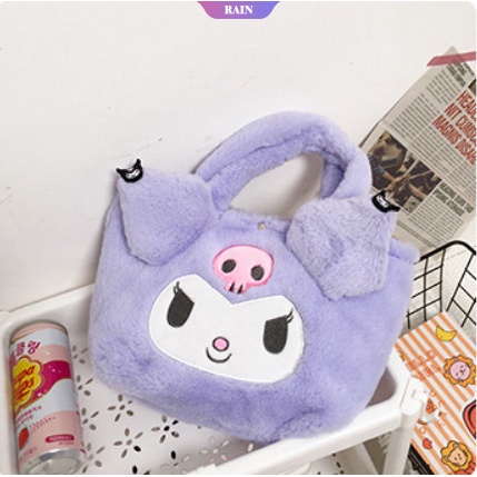 Sanrio Túi Xách Đeo Vai Hình Kuromi My Melody Cinnamoroll Lotso StellaLou Pooh Nhồi Bông Quà Tặng Cho Nữ [RAIN]