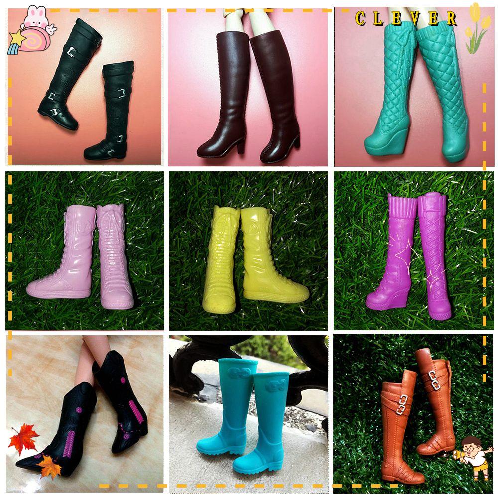 CLEVER Giày Bốt Cao 2.2cm Dài 18 Kiểu Tùy Chọn Cho Búp Bê Nữ