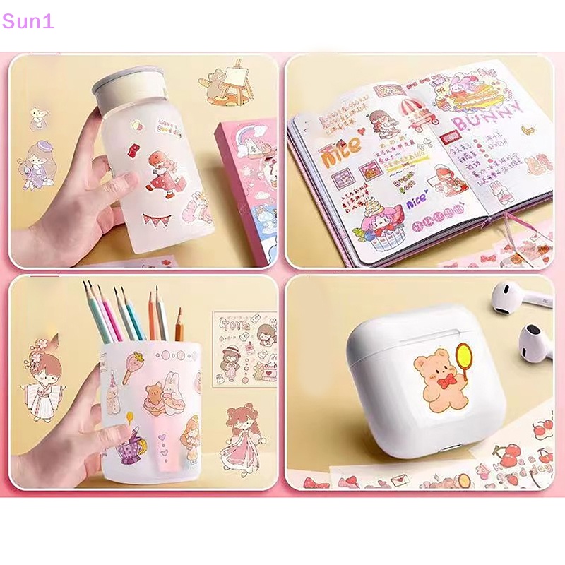 Sun1 &gt; 50 Miếng Dán Anime PET Chống Thấm Nước Không Lộ Điện Dễ Thương Cho Học Sinh Và Bé Gái