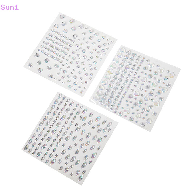 1 Tờ Nhãn Dán Trang Điểm Mắt Họa Tiết Kim Cương Lấp Lánh Thời Trang 1 >