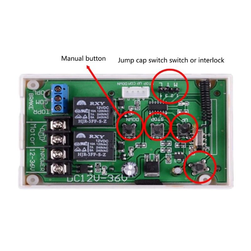 Công Tắc Điều Khiển Động Cơ Rèm Cửa 12V 24V 36V