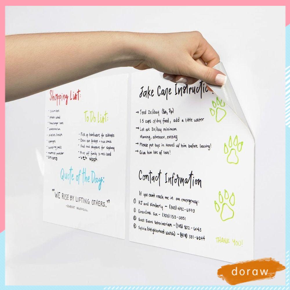 DORAW 2 Gói Giấy Ghi Chú Nhắc Nhở Có Thể Tái Sử Dụng