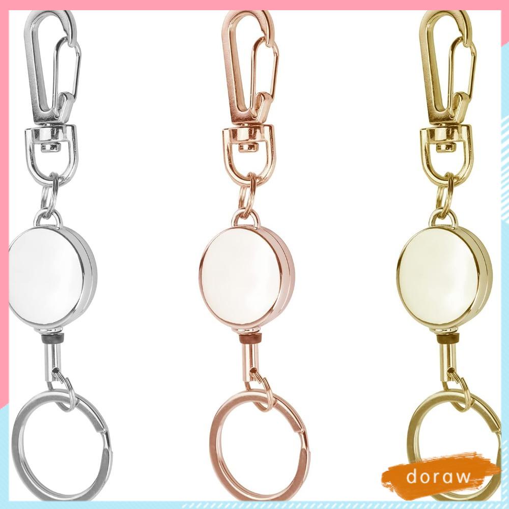 DORAW Bộ 3 Móc Khóa Màu Vàng Hồng Có Thể Thu Gọn Siêu Bền Tiện Dụng Cho Văn Phòng