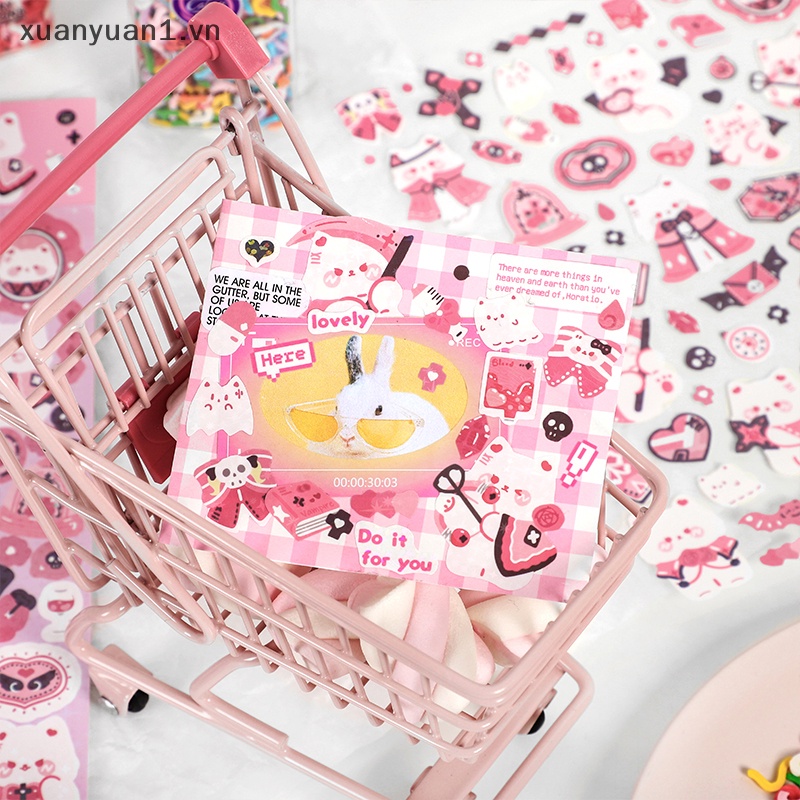 1 Tấm Hình Dán Động Vật Hoạt Hình Lấp Lánh Trang Trí Sổ Tay DIY