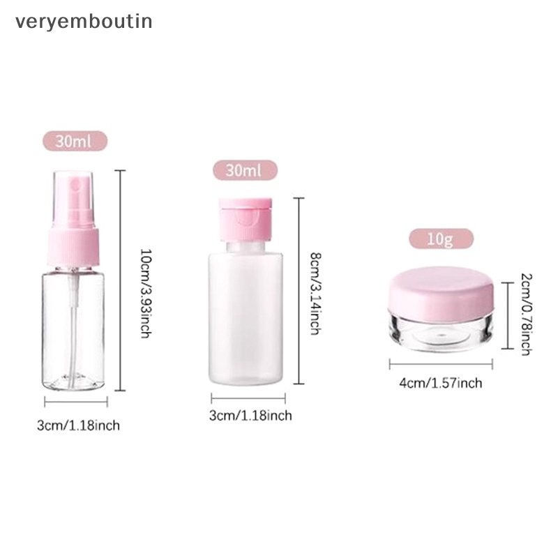 Set 5 / 8 Lọ Nhựa Rỗng Trong Suốt Mini Đựng Mỹ Phẩm Du Lịch Tiện Lợi