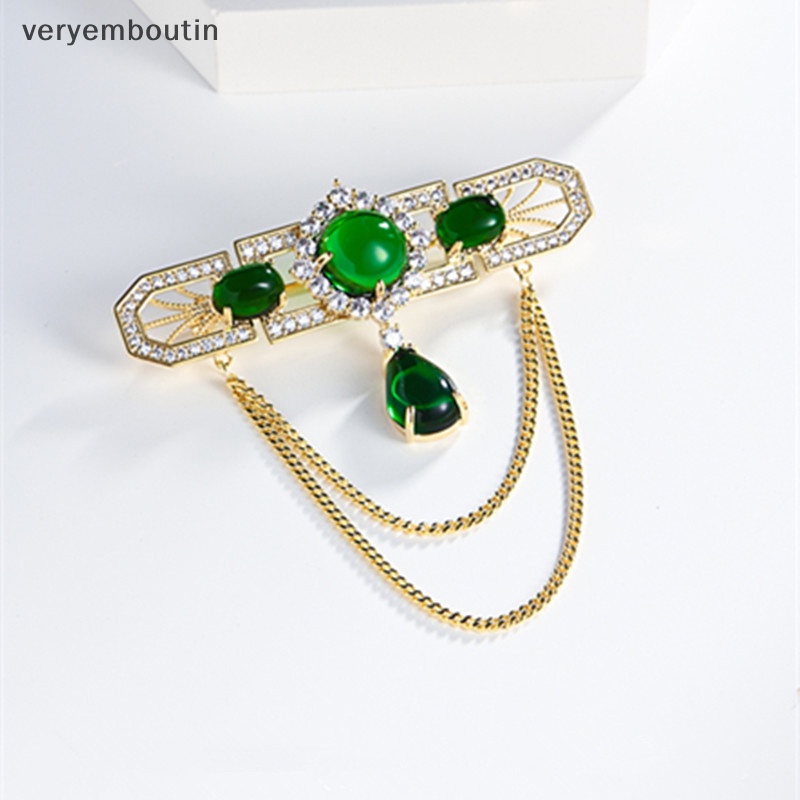 Ghim Cài Áo Chuỗi Tua Rua Đính Đá Thời Trang Chất Lượng Cao Cho Nữ