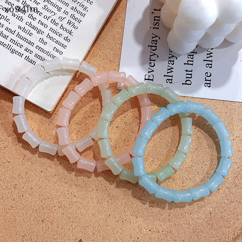 Vòng Tay Chuỗi Hạt Tre Và Pha Lê Thanh Lịch Phong Cách Vintage Cho Nữ