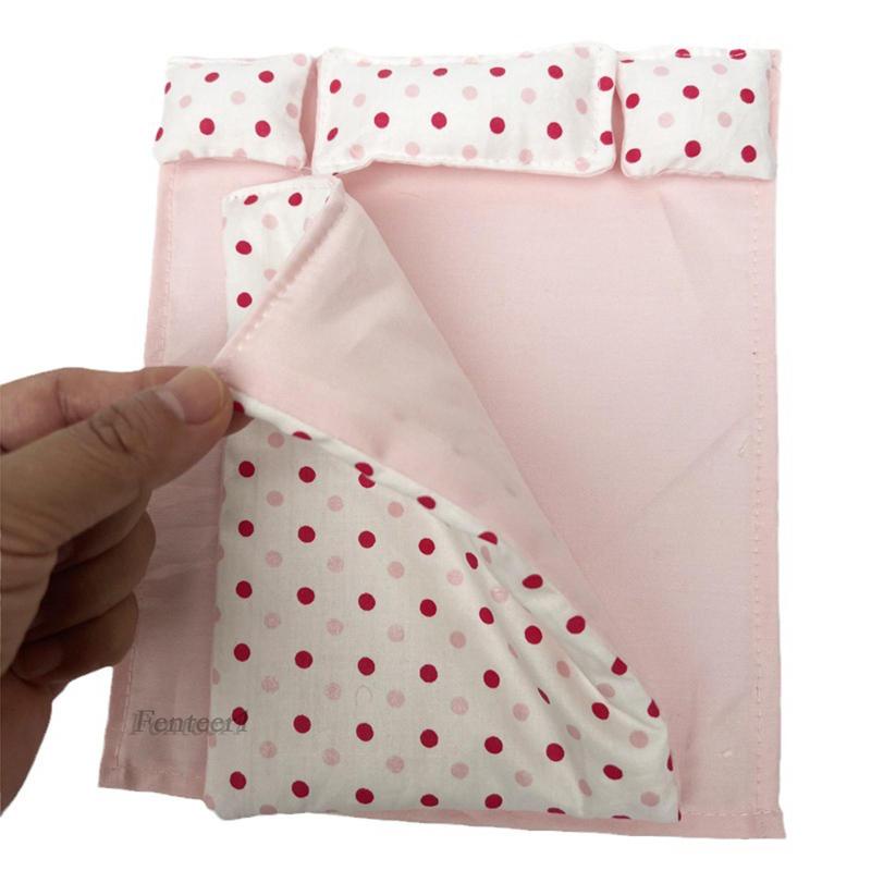 Giường Ngủ Mini Tỉ Lệ 1 / 12 Kích Thước 6 inch Dùng Làm Đạo Cụ Chụp Ảnh Cho Búp Bê