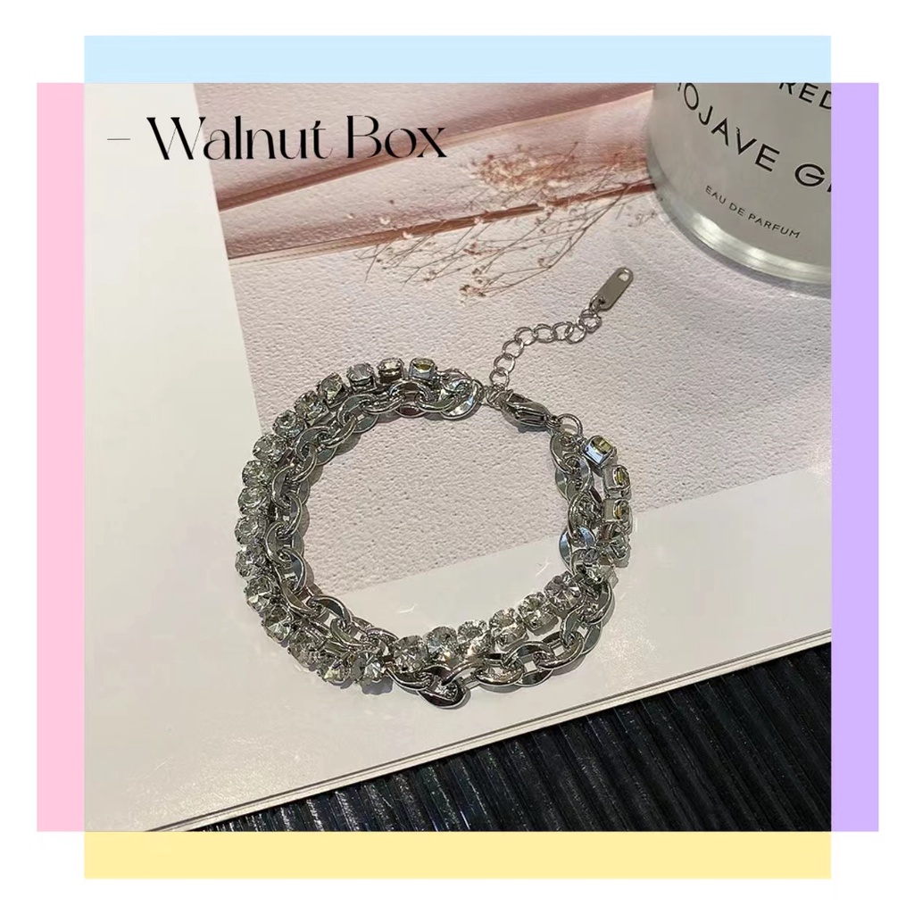 Vòng Tay Đính Đá Lấp Lánh Sang Trọng Dễ Phối Đồ