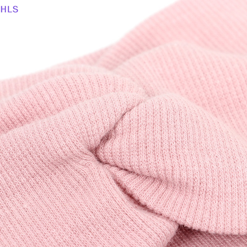 [HLS] Băng Đô Cotton Mềm Co Giãn Thắt Nút Màu Trơn Trang Điểm Rửa Mặt Trang Điểm Mùa Xuân Hè Cho Bé Gái