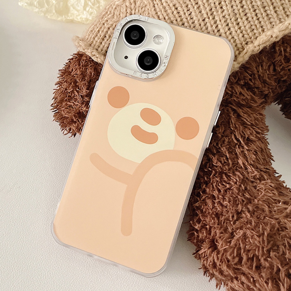 Ốp Điện Thoại TPU Mềm Chống Sốc Mạ Điện Họa Tiết Gấu Hoạt Hình Cho IPhone 14 13 12 11 Pro Max X XR 8 7 Plus