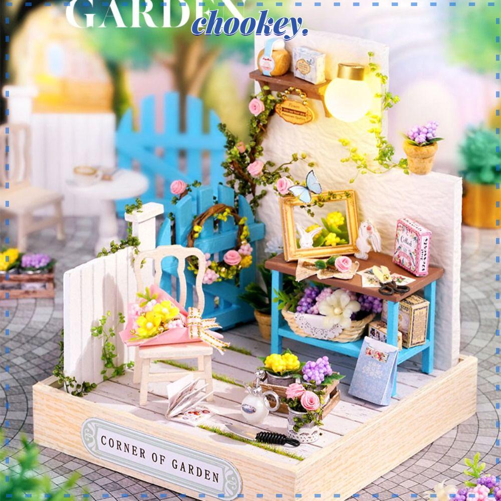 CHOOKEY Mô Hình Phòng Búp Bê Bằng Gỗ Có Đèn DIY