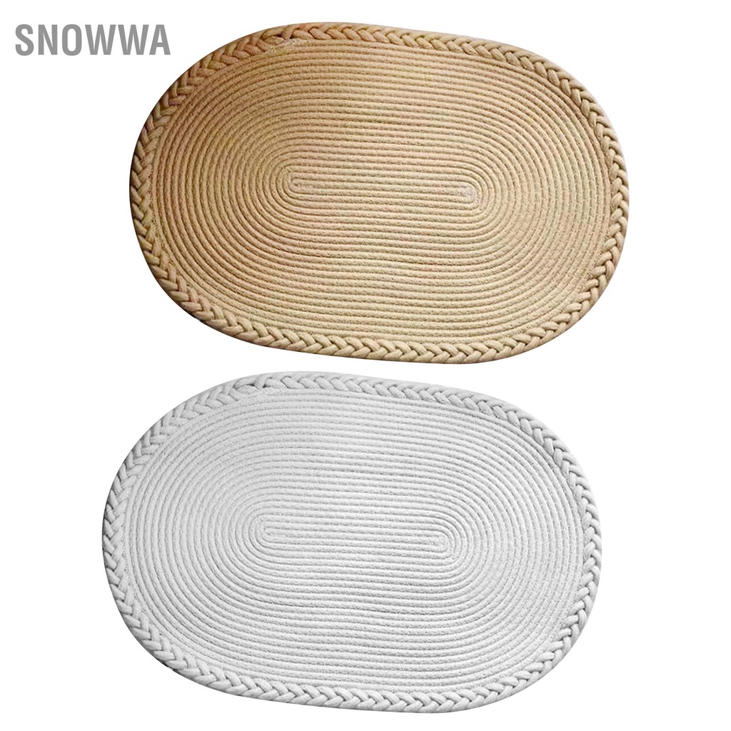 Snowwa Phòng ngủ Thảm Dệt Tay Đầu Giường Nghiên Cứu Khách Hình Bầu Dục Màu Tinh Khiết Sàn