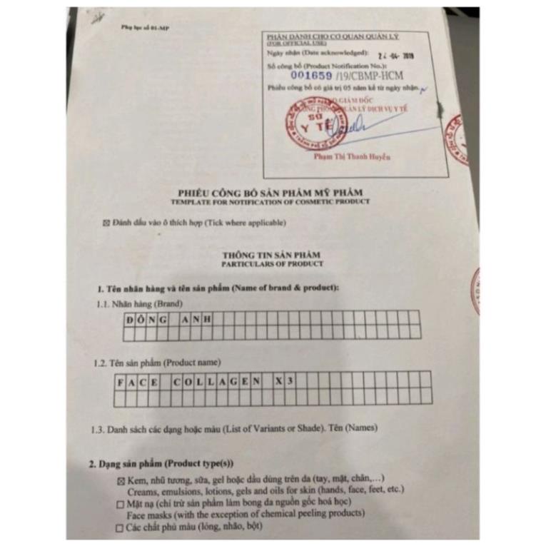 Kem Face Collagen X3 Đông Anh 20g chính hãng