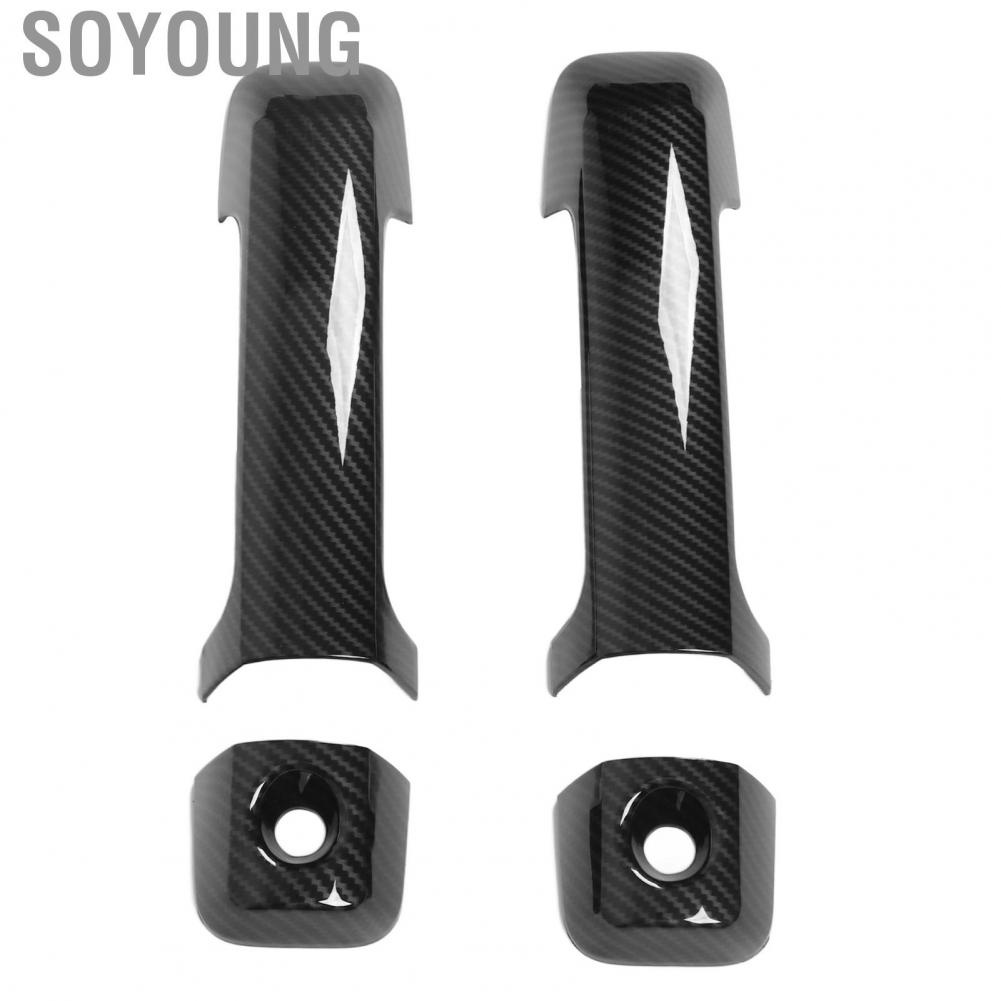 Soyoung Door Handle Panel Exterior Cover Easy Installation  Scratch Carbon Fiber Style for Car
