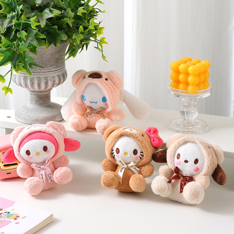 Xilan Móc Khóa Hình Chú Chó Cinnamon Nhồi Bông Dễ Thương Dùng Làm Quà Tặng Sinh Nhật