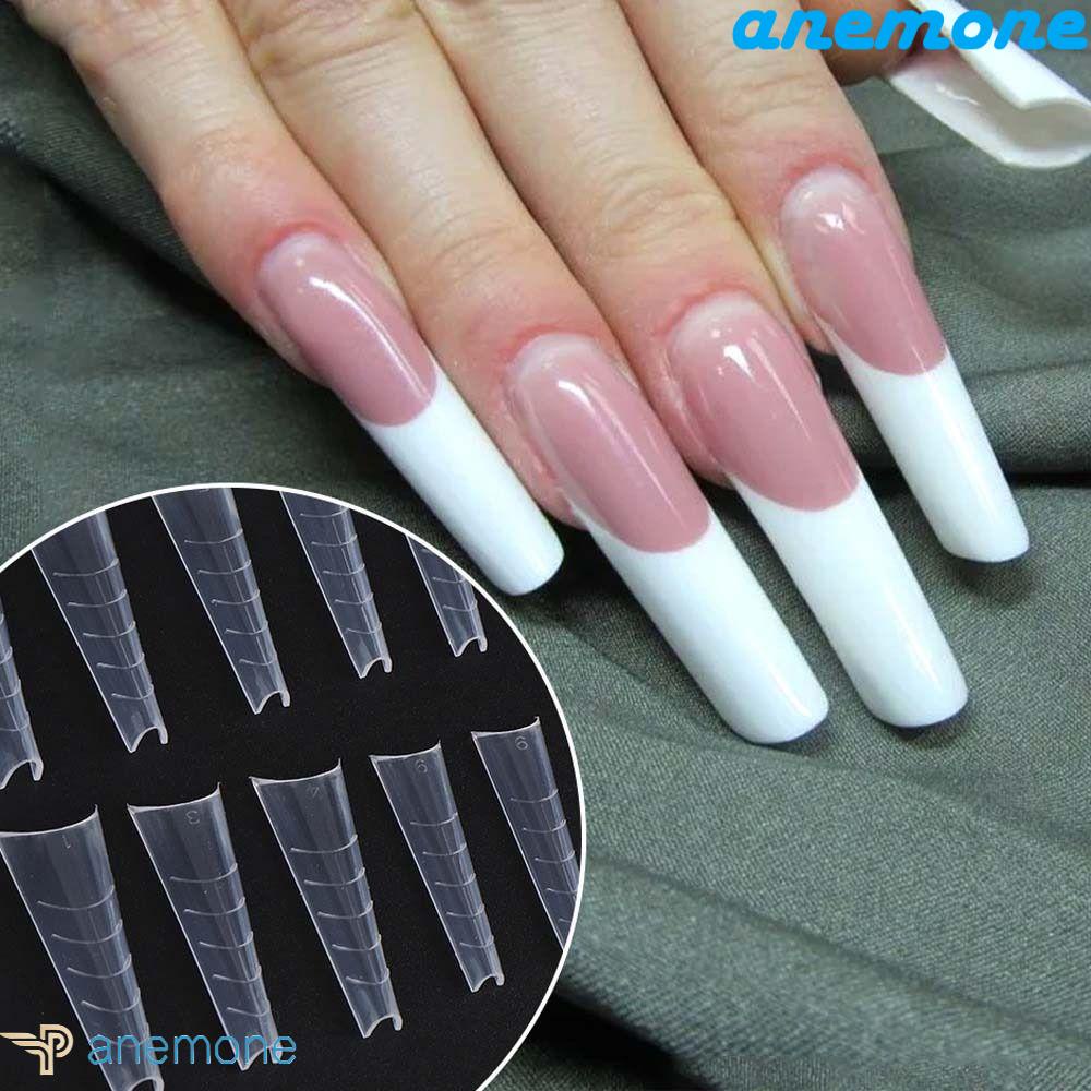 ANEMONE Bộ Móng Tay Giả Che Phủ Toàn Diện Bằng Poly Có Thể Tháo Rời Cho Nữ