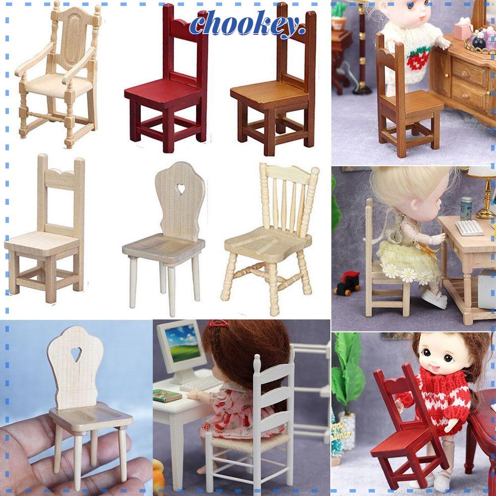 CHOOKEY Bàn Gỗ Mini Trang Trí Nhà Búp Bê Tỉ Lệ 1 / 12