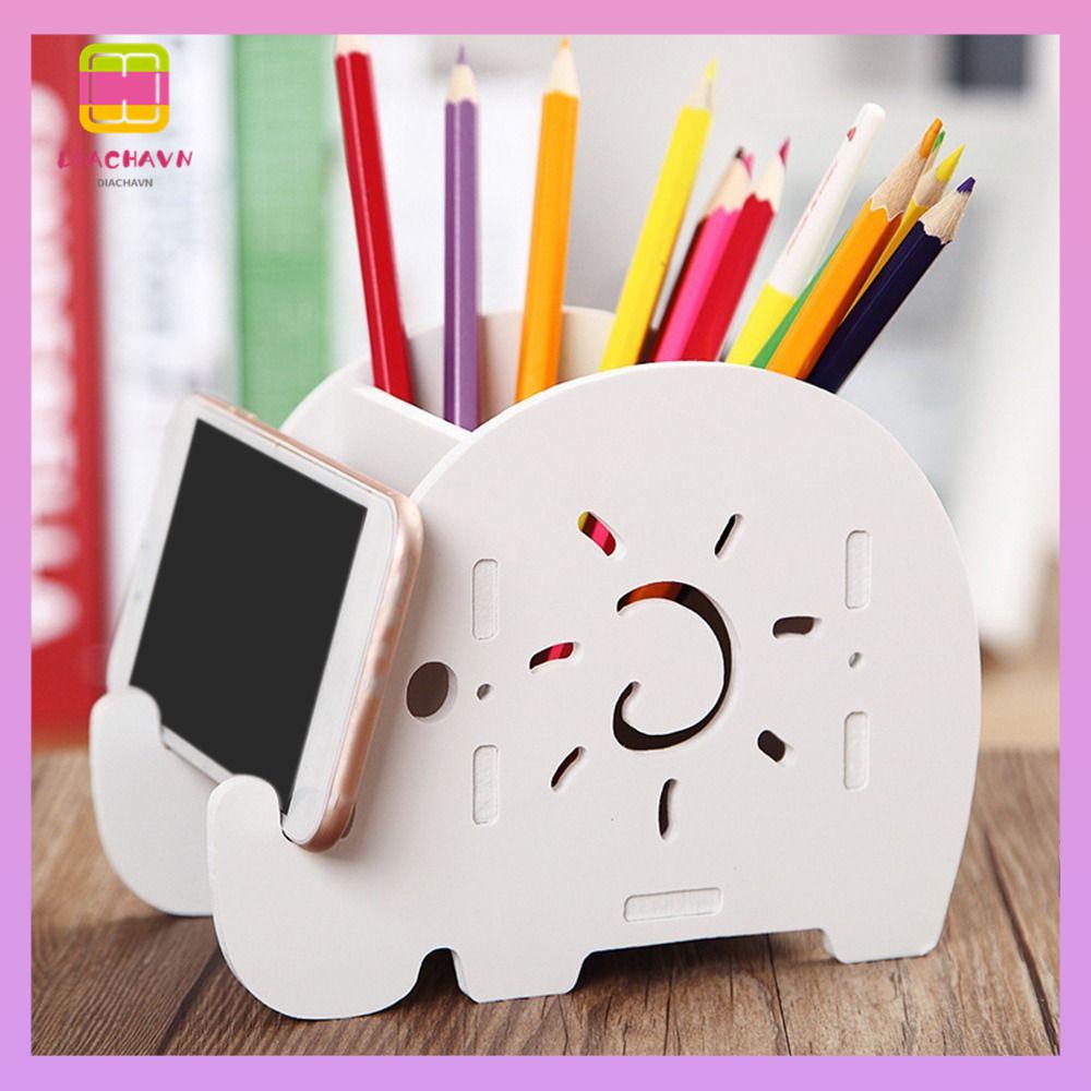DIACHAVN Giá Đỡ Bút / Điện Thoại Hình Chú Voi Độc Đáo Tiện Dụng Cho Học Sinh / Văn Phòng