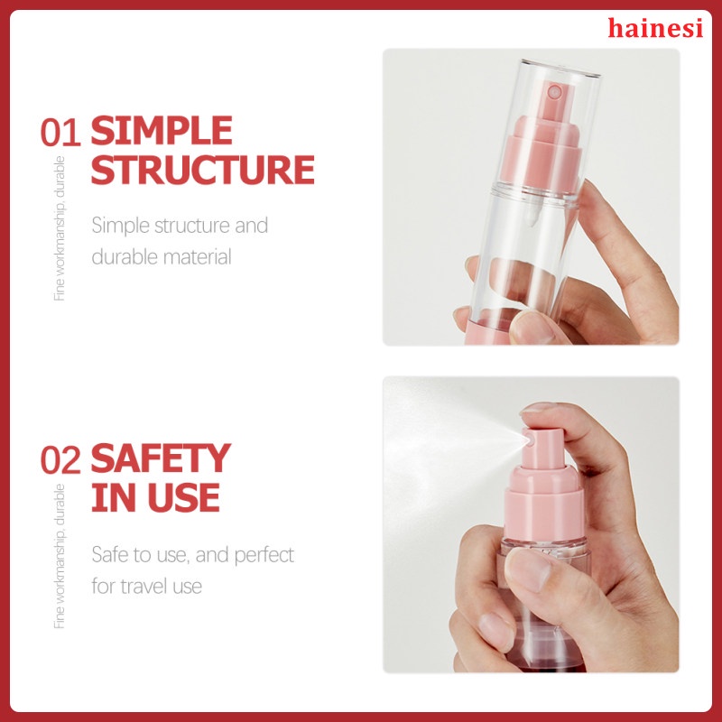 Set 4 Chai Rỗng Trong Suốt Dạng Xịt Dùng Để Đựng Mỹ Phẩm Khi Đi Du Lịch