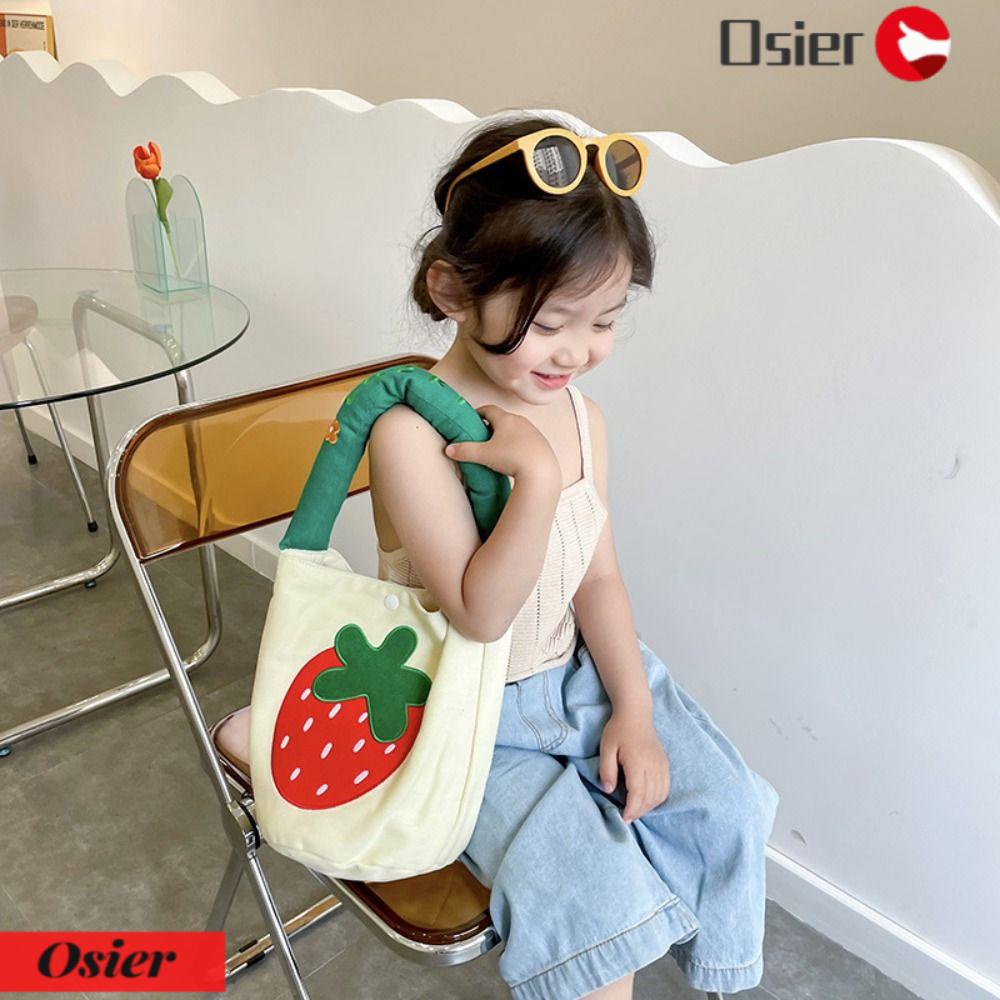 OSIER1 Túi Đeo Vai Bằng Vải Canvas Thêu Trang Trí Thiết Kế Mới Thời Trang