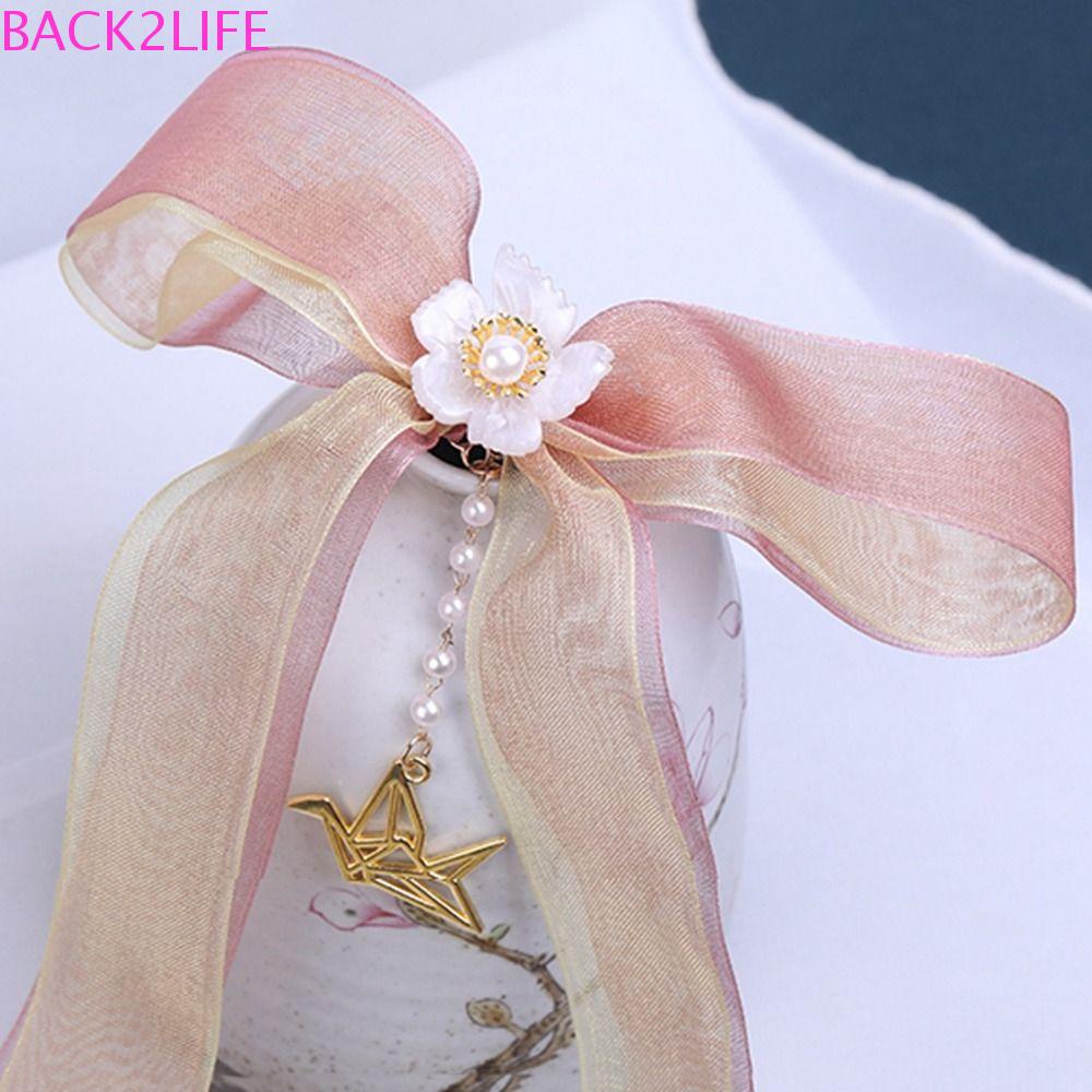 BACK2LIFE Trâm Cài Tóc Đính Nơ Tua Rua Dài Phong Cách Trung Hoa Cổ Điển