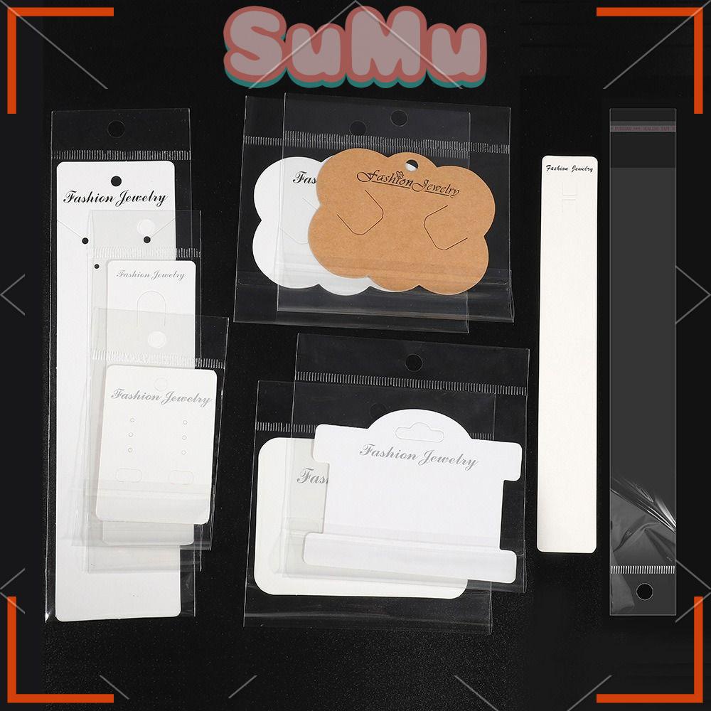 SUMU Set 30 Tấm Thẻ Trong Suốt Đóng Gói Trang Sức DIY
