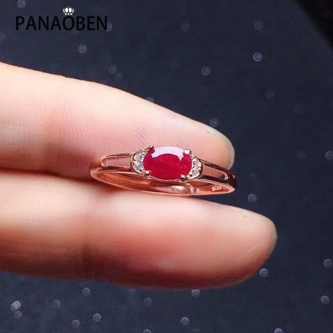♥ Nhẫn Bạc 925 Đính Đá Quý Nhân Tạo Màu Đỏ Phong Cách Cổ Điển Thời Trang Dành Cho Nữ