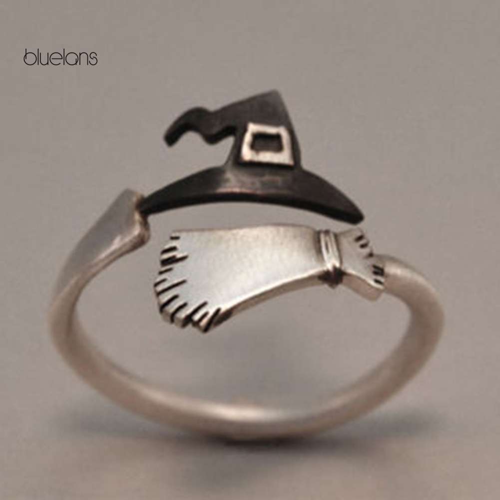 Nhẫn Hở Hình Nón Và Chổi Phù Thủy Có Thể Điều Chỉnh Kích Cỡ