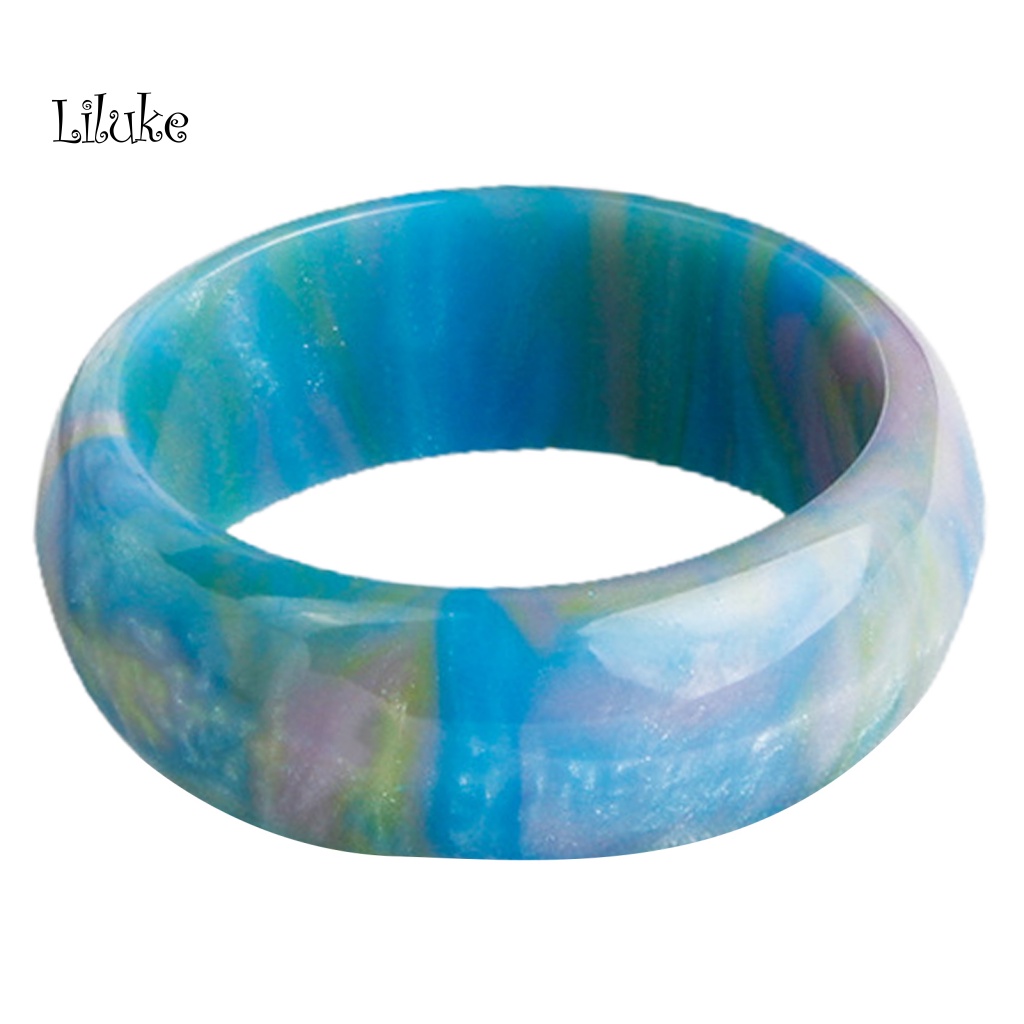 Nhẫn Đính Hôn Acrylic Chống Mòn Họa Tiết Cầu Vồng Xinh Xắn