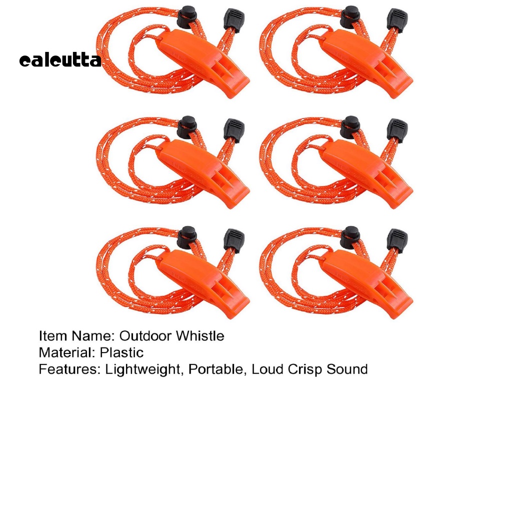 Set 6 Còi Thổi Khẩn Cấp Với Thiết Kế Cong Tiện Dụng Cho Hoạt Động Ngoài Trời