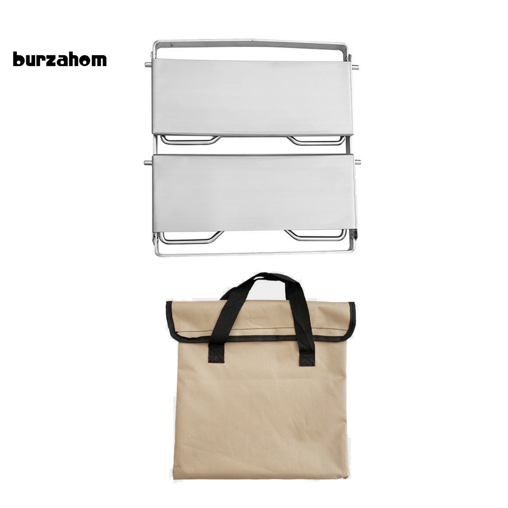 1 Bộ Giá Đỡ Bếp Lò Đa Năng Bằng Thép Không Gỉ Có Thể Điều Chỉnh Dùng Khi Đi Cắm Trại