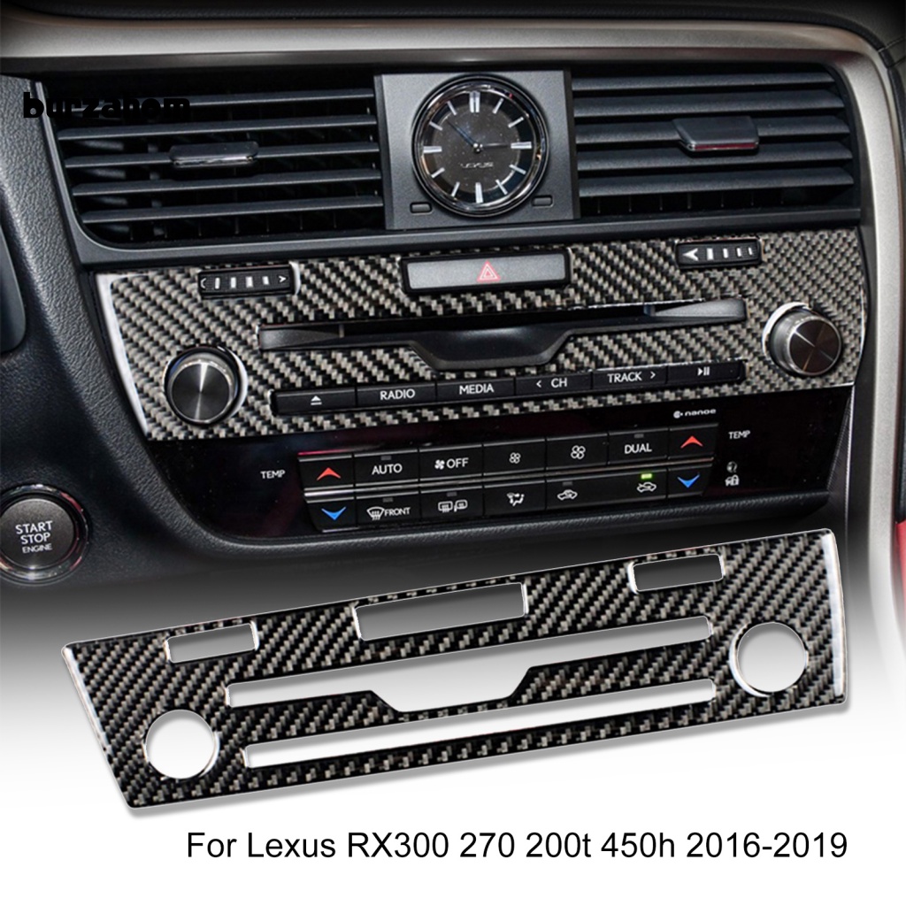 Sticker Sợi Carbon Dán Bảng Điều Khiển CD Trái Chống Tia UV Cho Lexus RX300 270 200T 450H 2016-2019