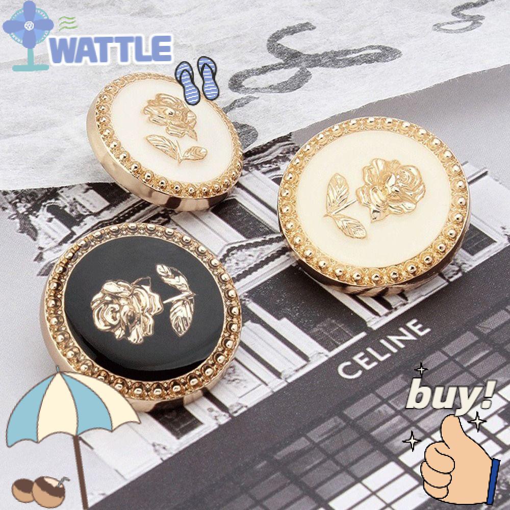 WTTLE Bộ 10 Nút Áo Kim Loại Có In Chữ Handmade Đầy Tiện Lợi