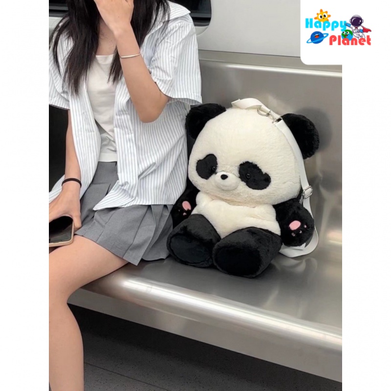 Ba Lô Nhỏ Hình Gấu Trúc Nhồi Bông Dễ Thương Phong Cách Nhật Bản Thích Hợp Làm Quà Tặng Sinh Nhật Cho Bé Gái