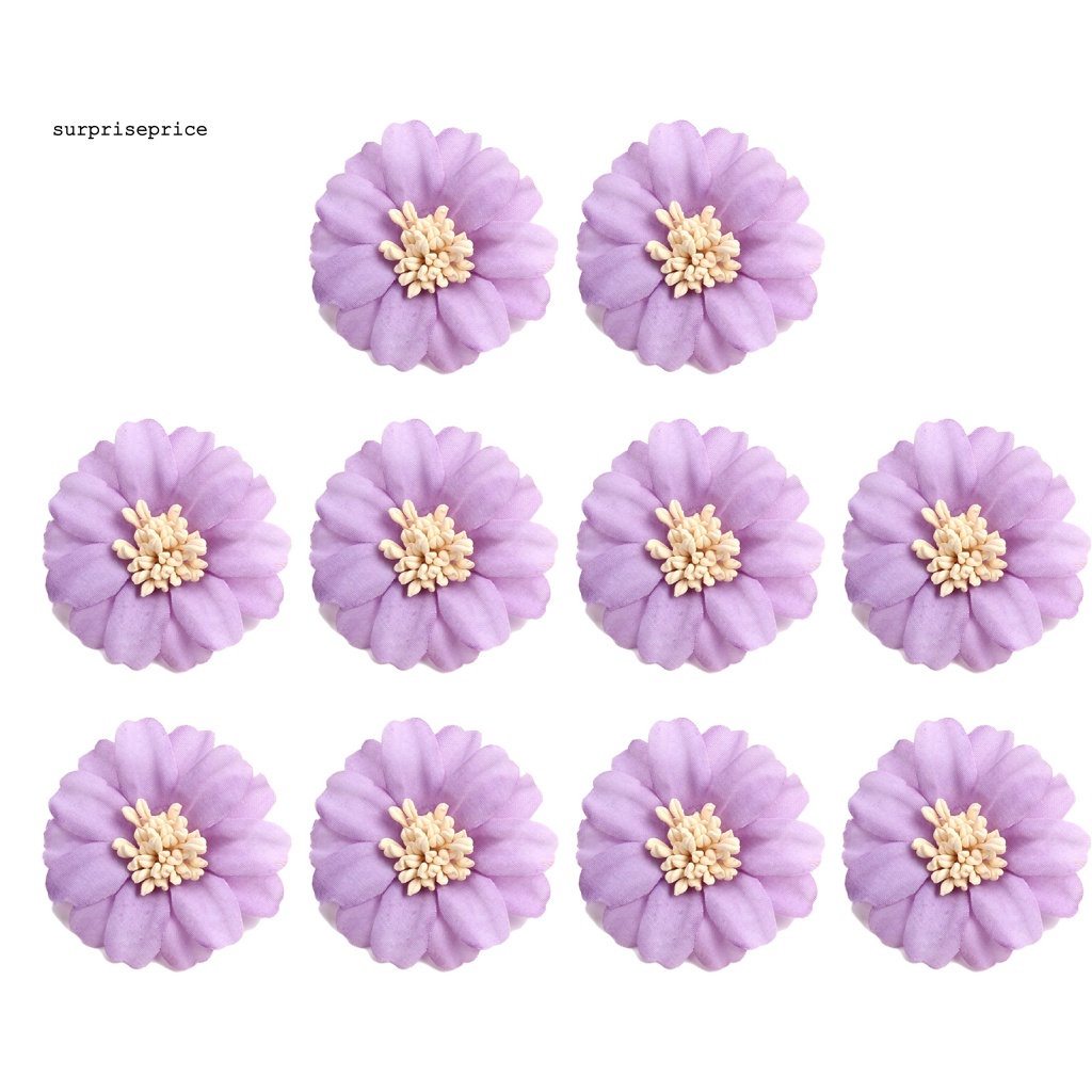 Set 10 Bông Hoa Giả Bằng Lụa Chống Nước Dùng Trang Trí Tiệc Cưới