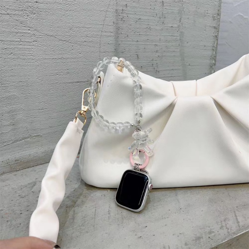 Dây Đeo Đồng Hồ Dạng Chuỗi Hạt Ngọc Trai 38mm 42mm 40MM 44mm 41MM 45MM 49mm Cho Apple Watch Series 8 7 6 SE 5 4 3