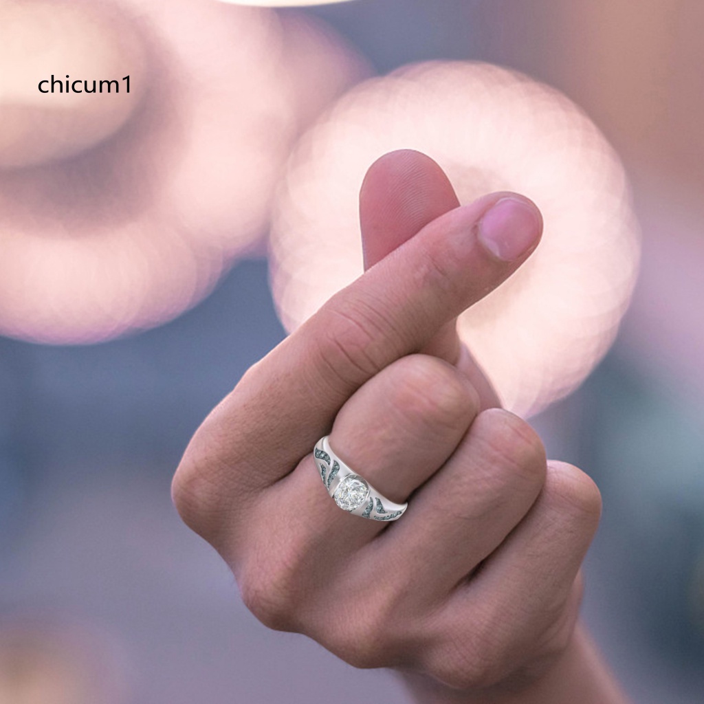 Nhẫn Hợp Kim Đính Đá Quý Nhân Tạo Mịn Màng Lâu Trôi Cho Ngày Valentine