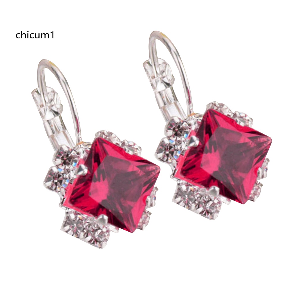 Khuyên Tai Đính Đá Lấp Lánh Thời Trang Cho Nữ