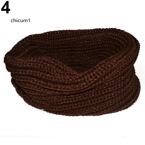 Khăn Choàng Cổ Dệt Kim Màu Trơn Thời Trang Thu Đông Cho Nam Và Nữ