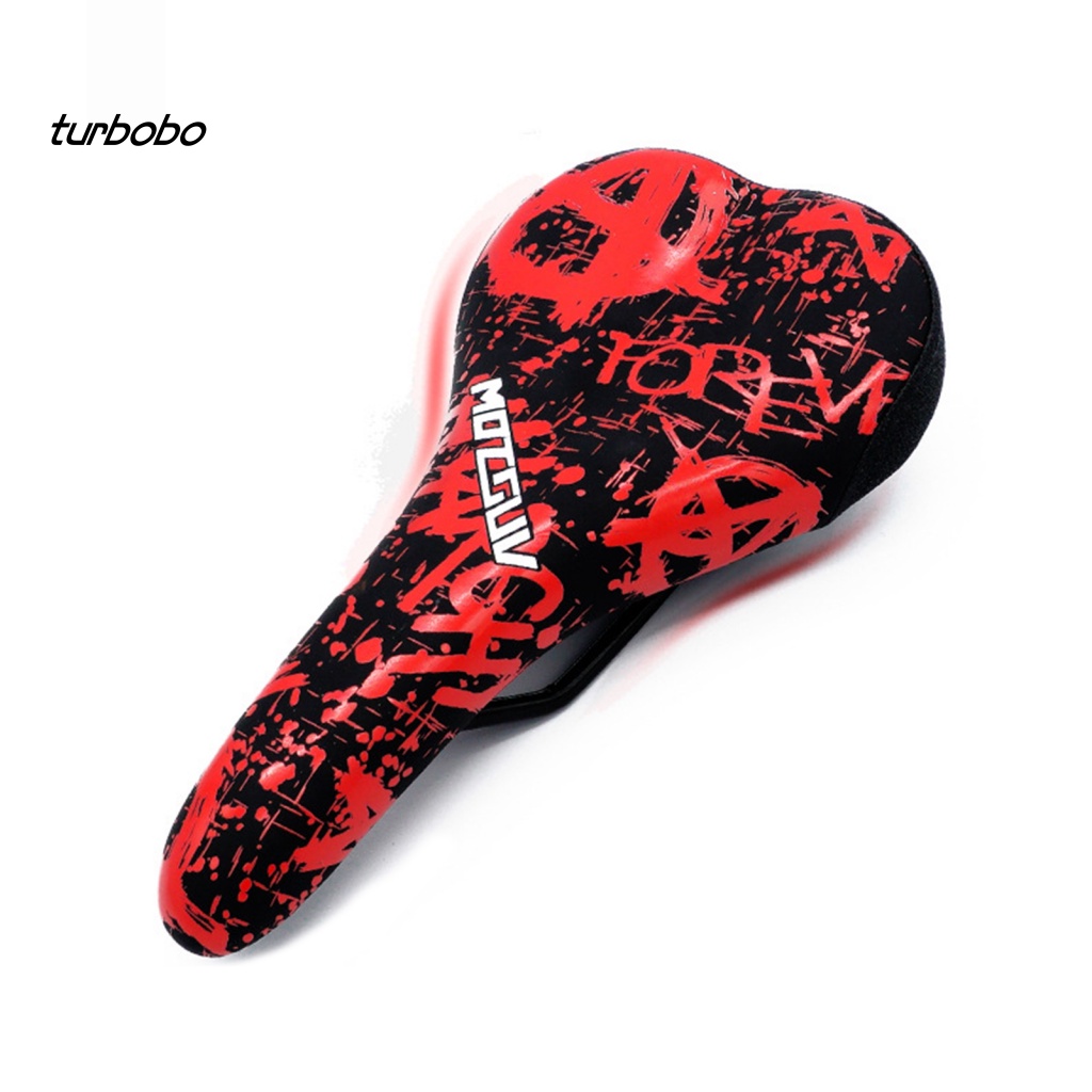 Yên Xe Đạp Giả Da In Họa Tiết Graffiti Thoáng Khí Thấm Hút Tốt Tiện Dụng Cho MTB