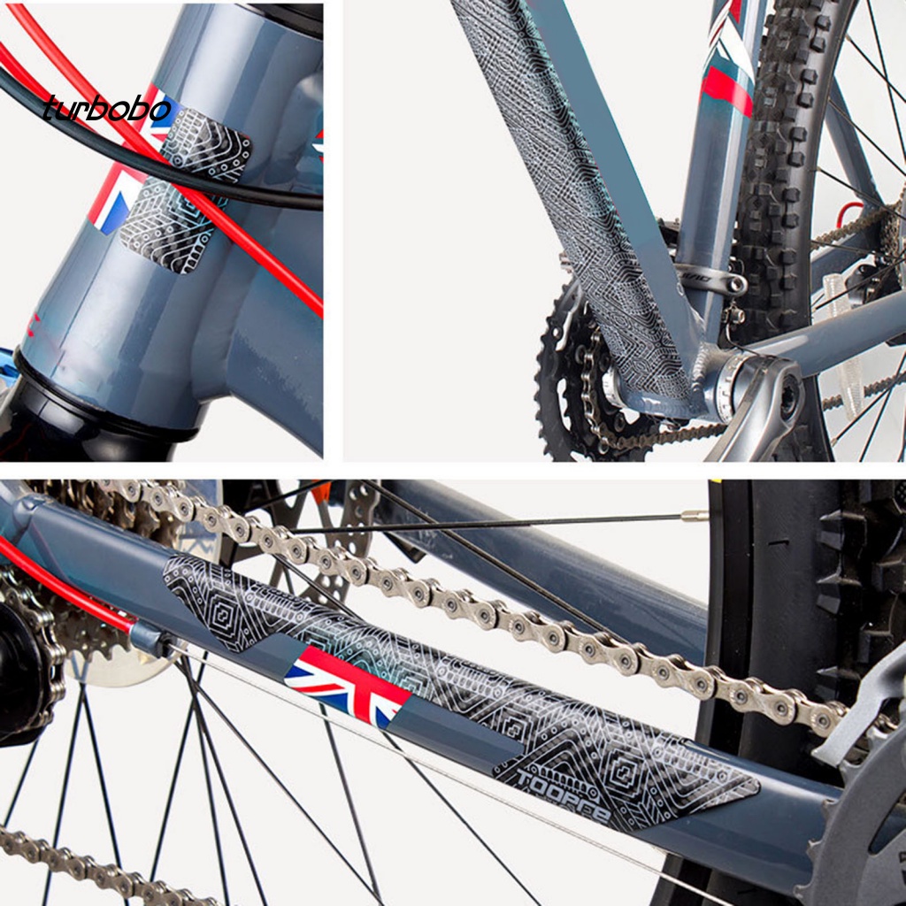 1 Bộ Đề Can Giả Da Dán Khung Xe Đạp Chống Nước / Trầy Xước