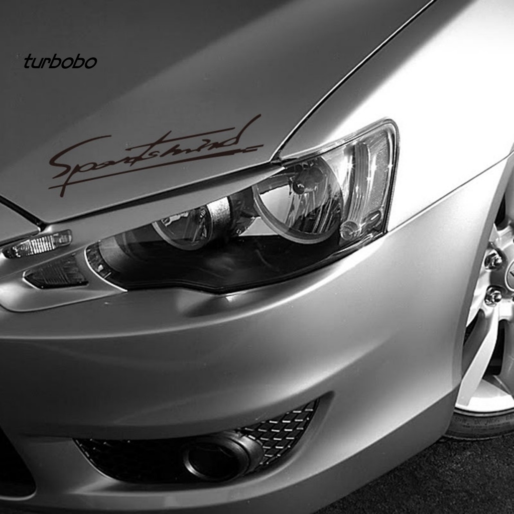 Miếng Dán PVC In Chữ Turbobobo Có Thể Tháo Rời Dùng Trang Trí Đèn Pha Xe Hơi